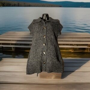 Fenn Wright Manson Long Cardigan Sweater  Alpaca Wool Blend 6 Button